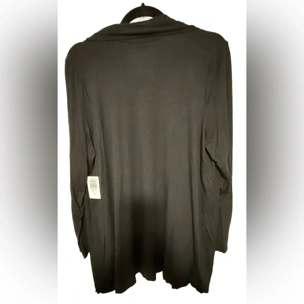 NWT Torrid Super Soft Cardigan Straight Front, Size 0 (L/12), Black - Picture 8 of 10
